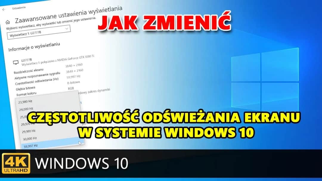 Jak łatwo zwiększyć częstotliwość odświeżania monitora - Prosta porada na płynniejszy obraz