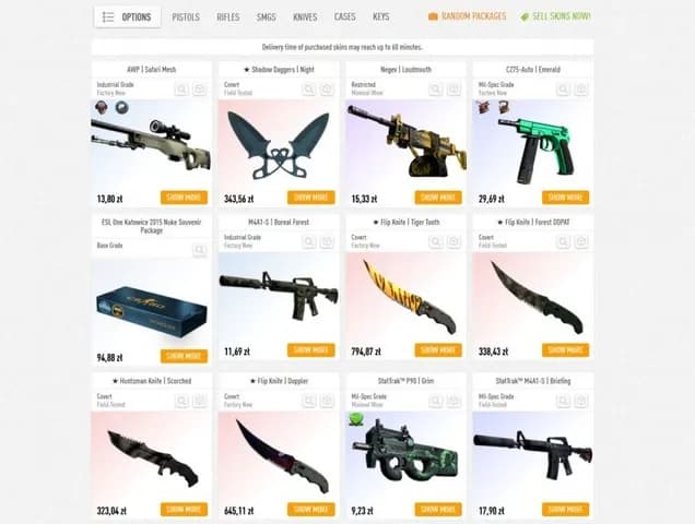 Jak sprzedać skiny CS:GO? Najpopularniejsze platformy do sprzedaży skinów Counter-Strike